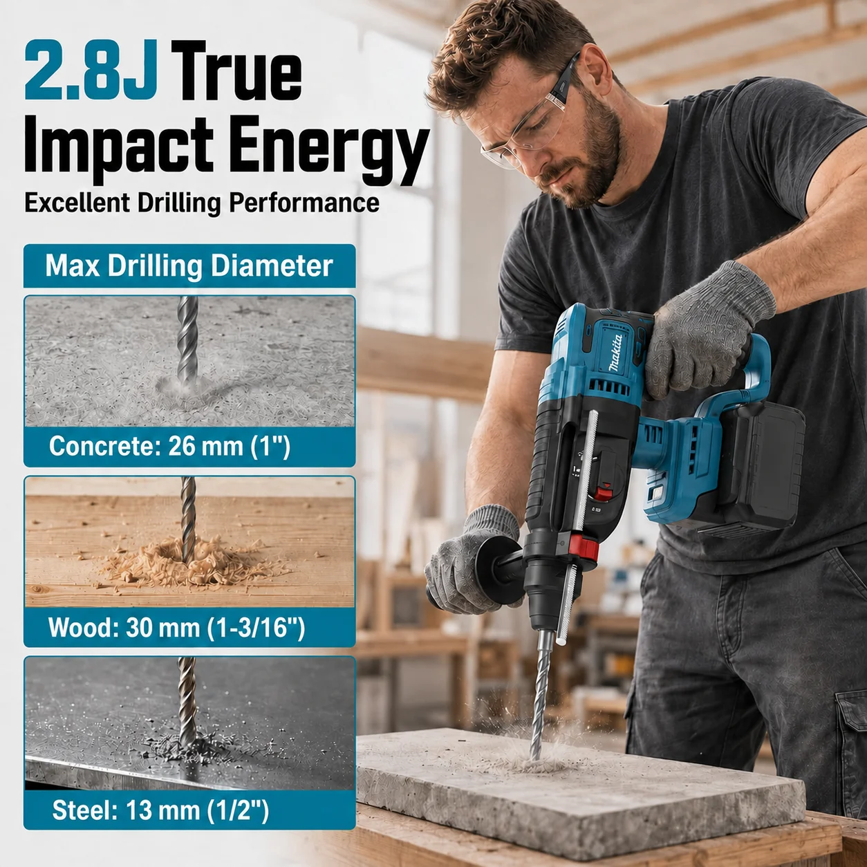 Makita DHR242 18V LXT ®   Bor  - Concrete Breaker Demolition ulasan dan harga