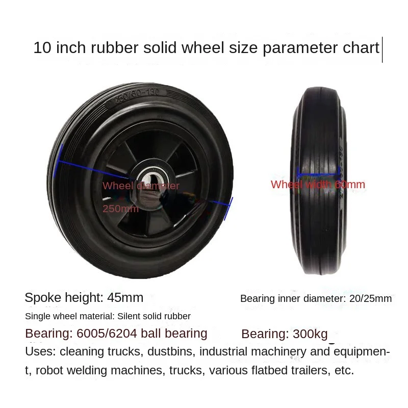 1 Buah Roda Karet Padat 10 Inc - Heavy Equipment Transporter ulasan dan harga